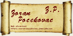 Zoran Počekovac vizit kartica